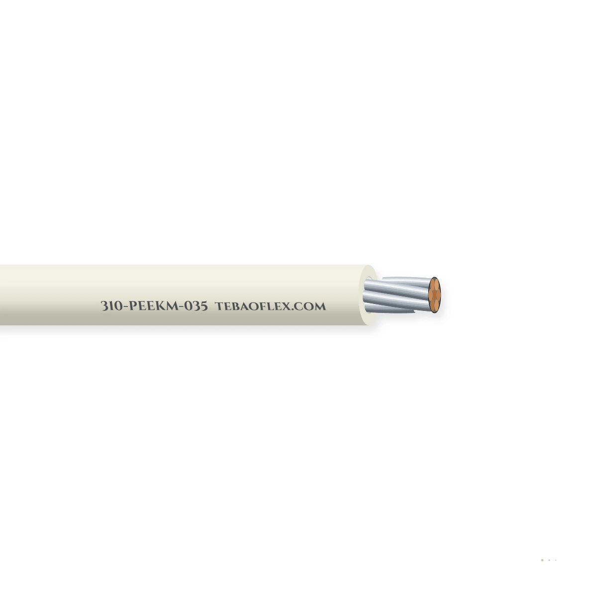 310-PEEKM-035 PEEK-Aislado UHV De cableado interno Alambre – vista lateral
