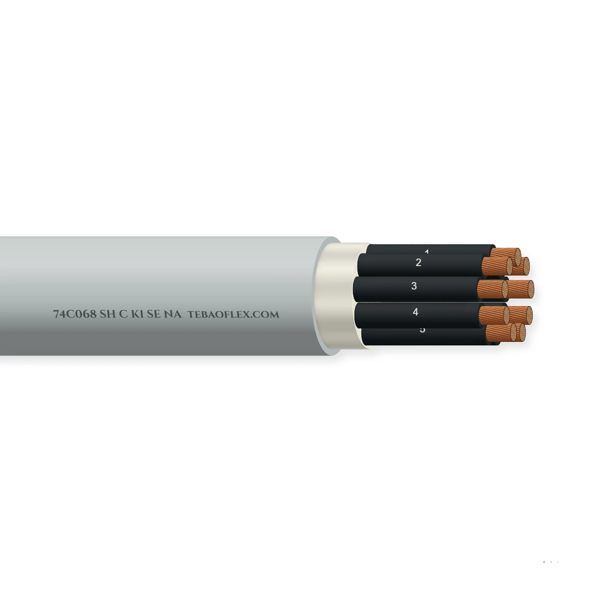 74C068 SH C K1 SE NA Nuclear K1 Clase 1E Cable de control – vista lateral