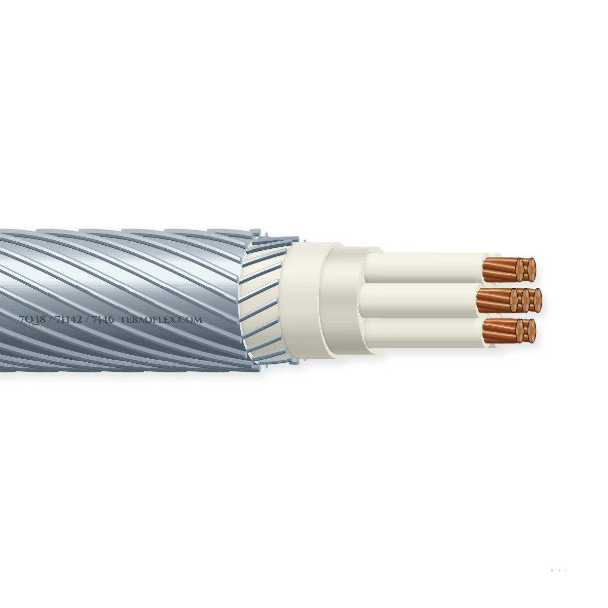 7Q38 / 7H42 / 7J46 Seven-Conductor Armado Wireline Logging – vista lateral