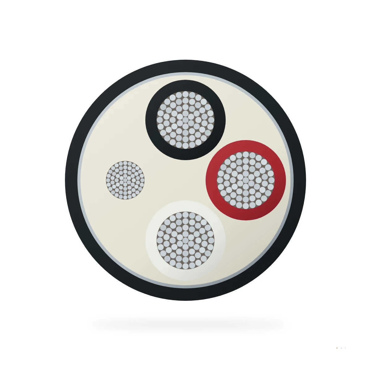 ACWU90 Armado Potencia Cable – sección transversal