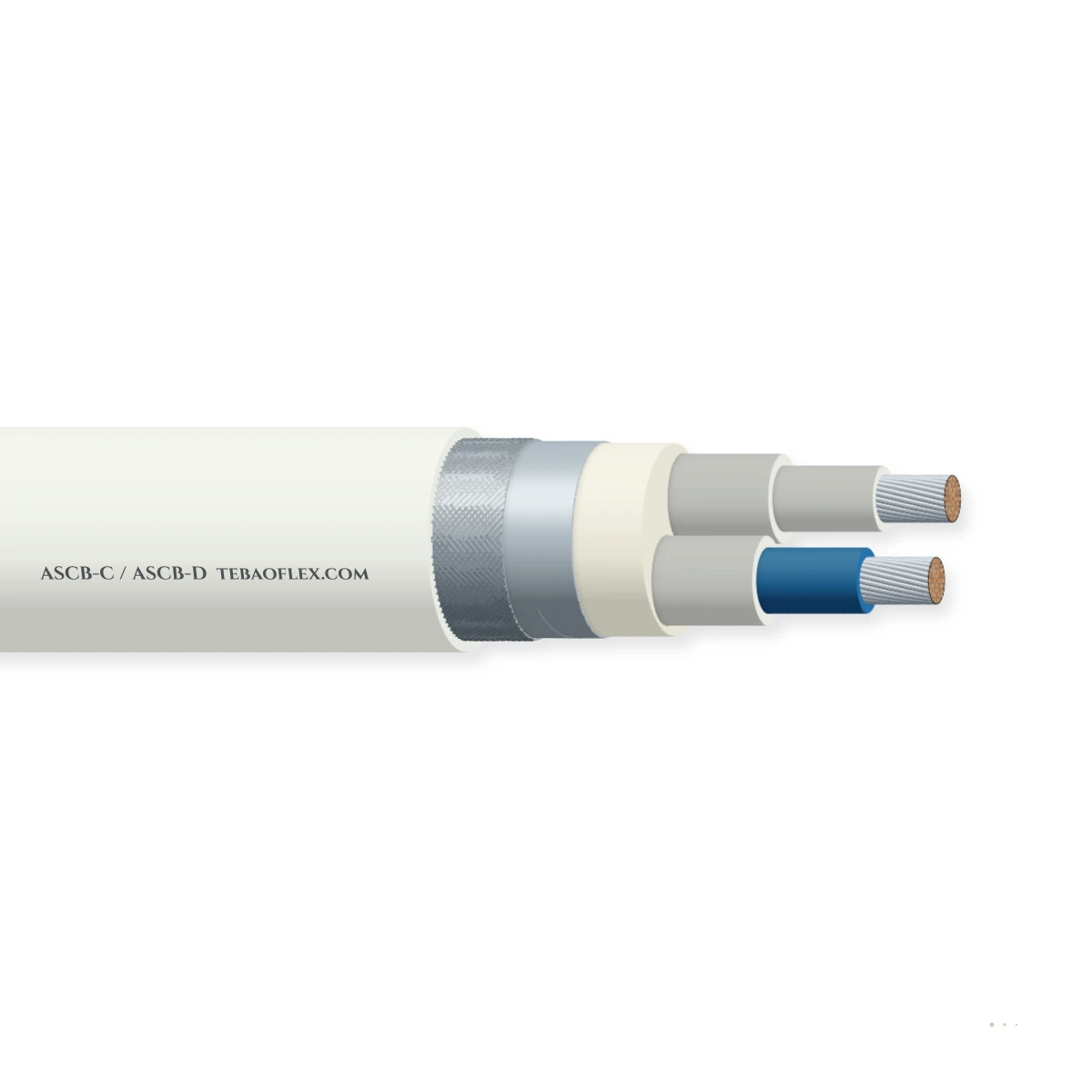 ASCB-C / ASCB-D Avionics Estándar Communications Bus Cable – vista lateral