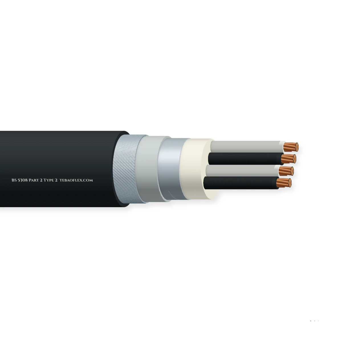 BS 5308 Part 2 Type 2 BS 5308 Parte 2 Type 2 Armado Instrumentación Cable – vista lateral