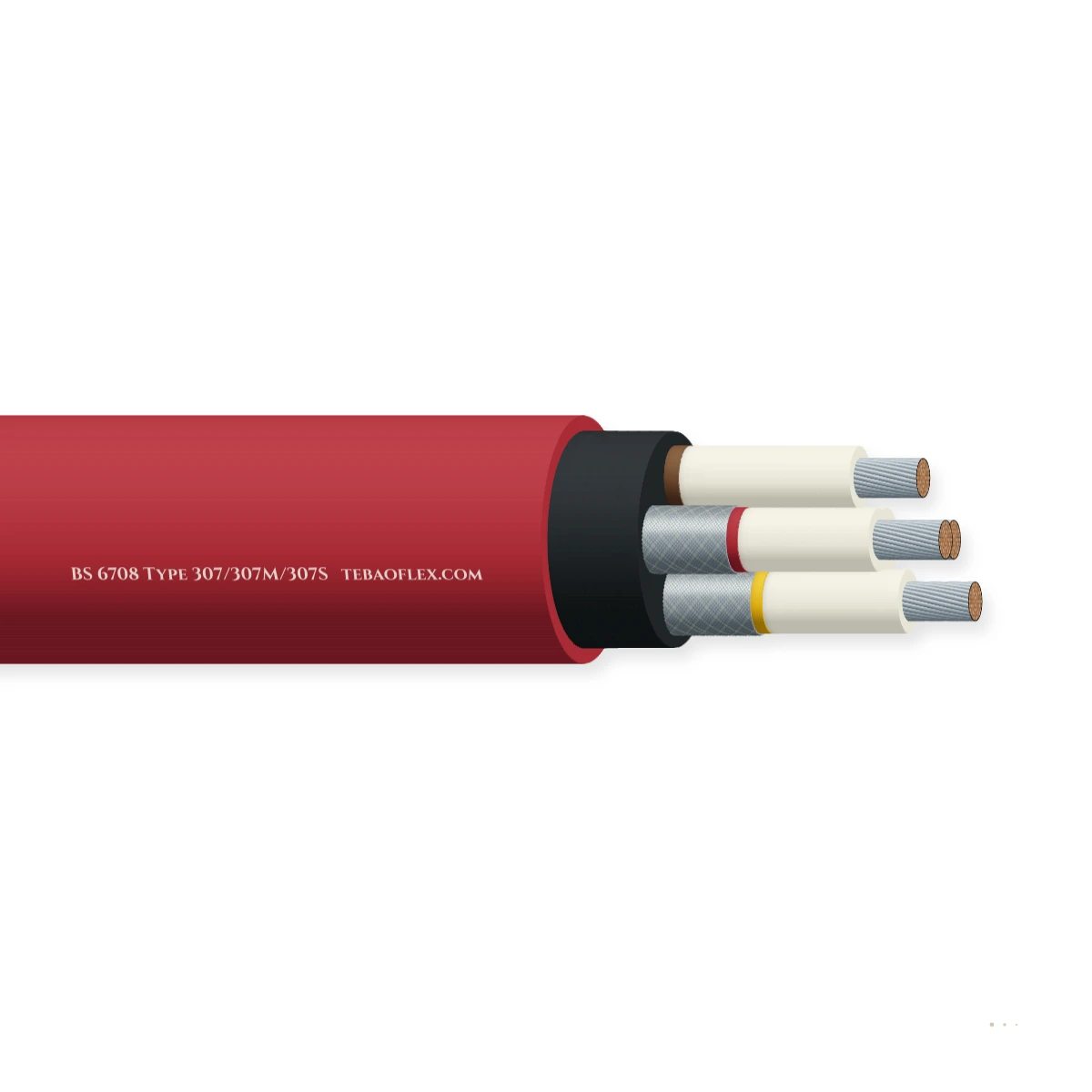 Cable BS 6708 Type 307, Type 307M y Type 307S – vista lateral