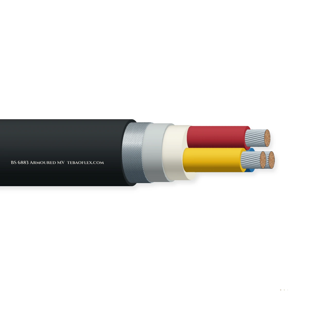 BS 6883 Armoured MV BS 6883 Armado MV Costa afuera Potencia Cable – vista lateral