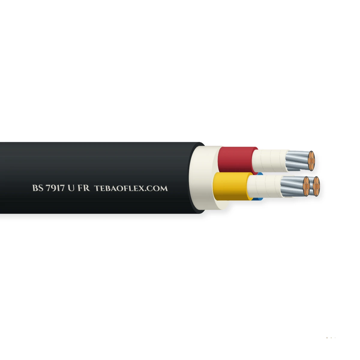 BS 7917 U FR Sin armadura Resistente al fuego Costa afuera Potencia Cable – vista lateral