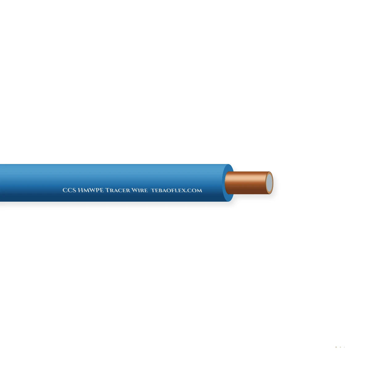 CCS HMWPE Tracer Wire — horizontal cutaway