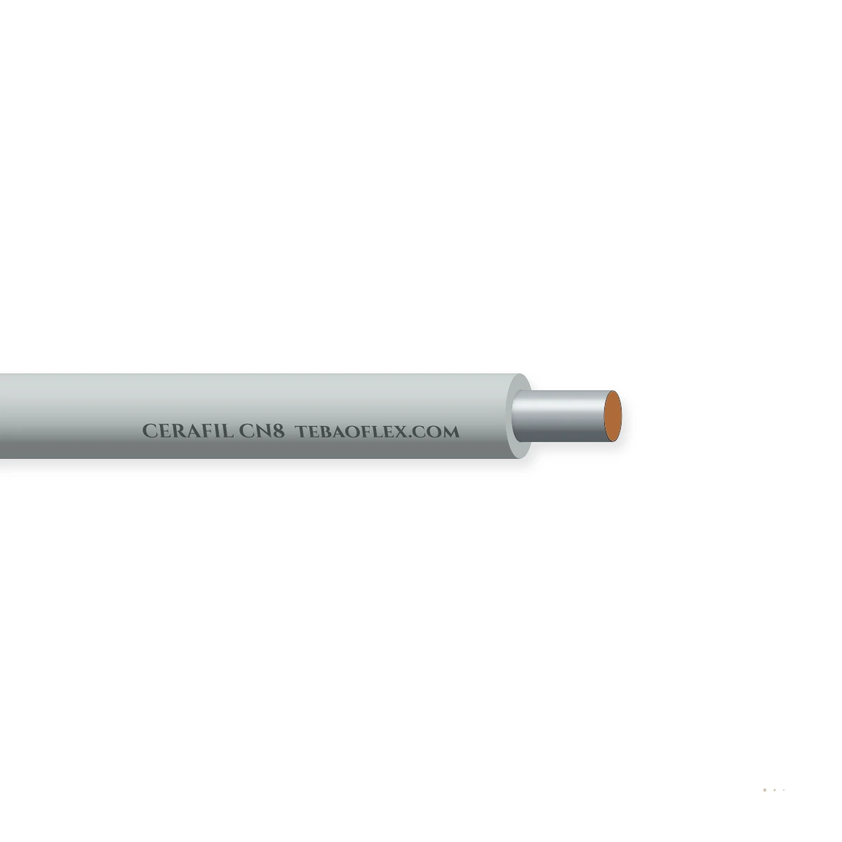 CERAFIL CN8 Ceramic-Fibra Ultra-De alta temperatura Níquel Conductor – vista lateral