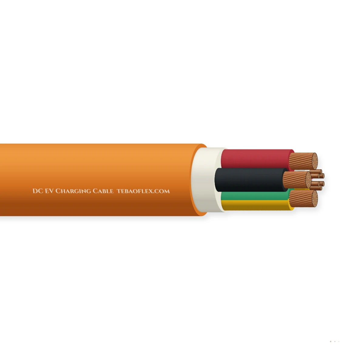 DC EV Carga Cable – vista lateral