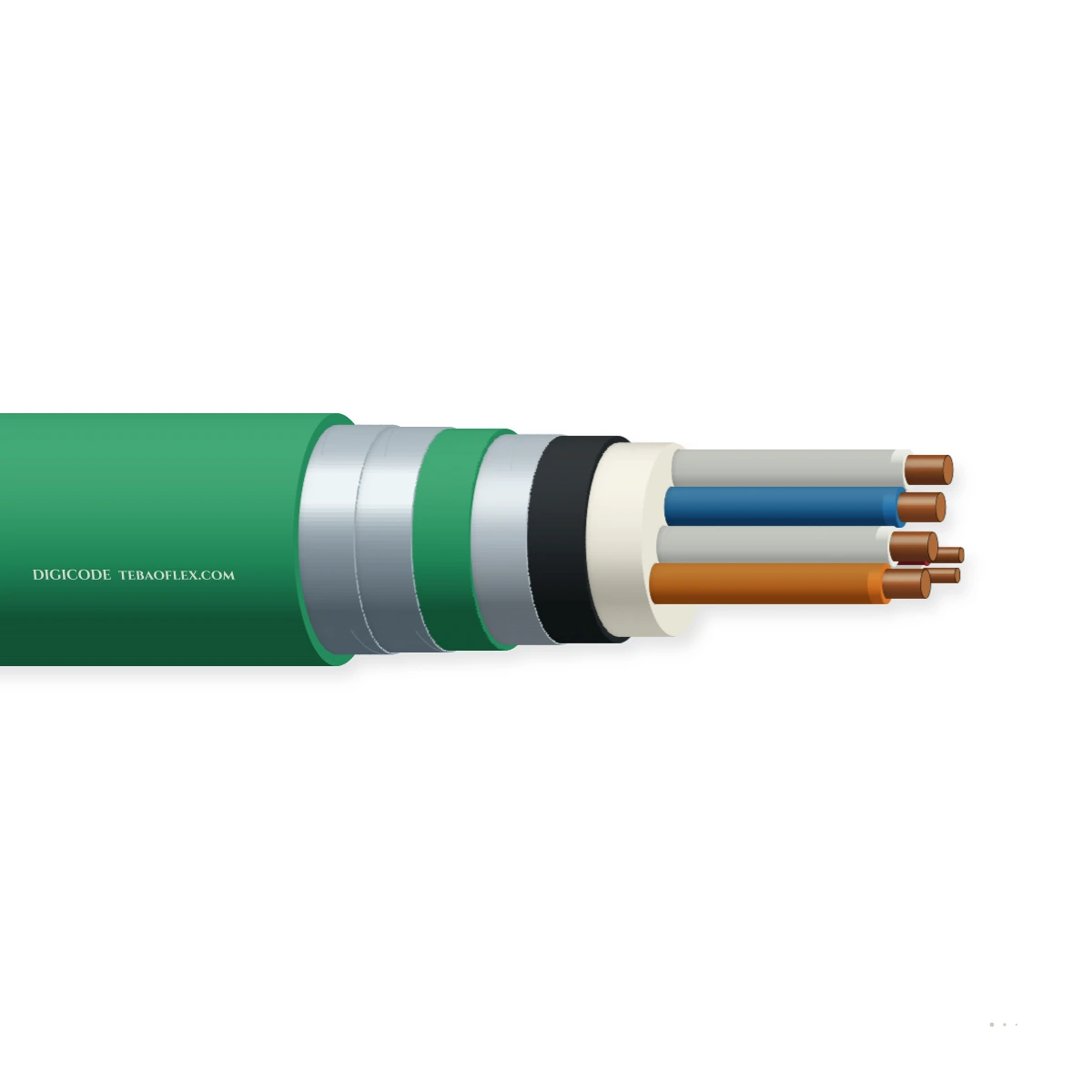 DIGICODE Marino Seismic Digital Streamer & Gun Cable de control – vista lateral