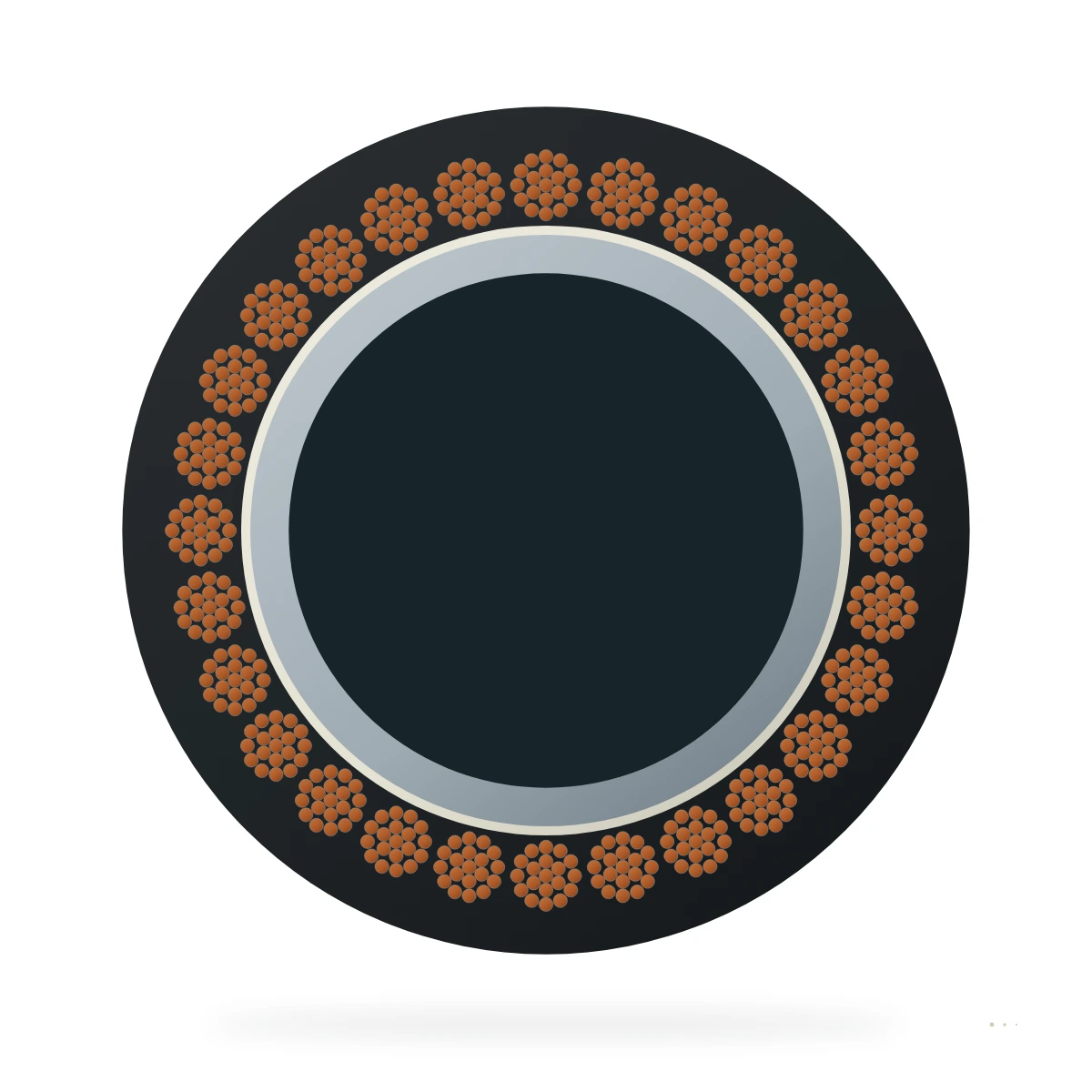 EAF Agua-Cooled Cable – sección transversal