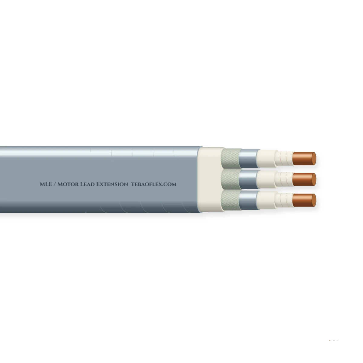 MLE / Motor Lead Extension MLE / Motor Cable de salida Extension ESP Motor Cable de salida Extension Cable – vista lateral