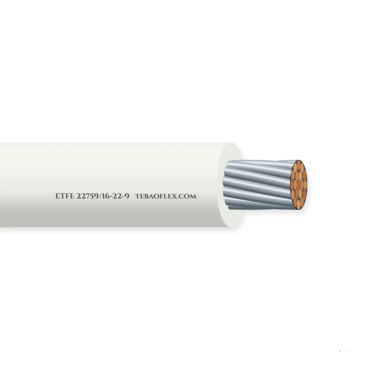 ETFE High Temperature Aerospace Wire — horizontal cutaway