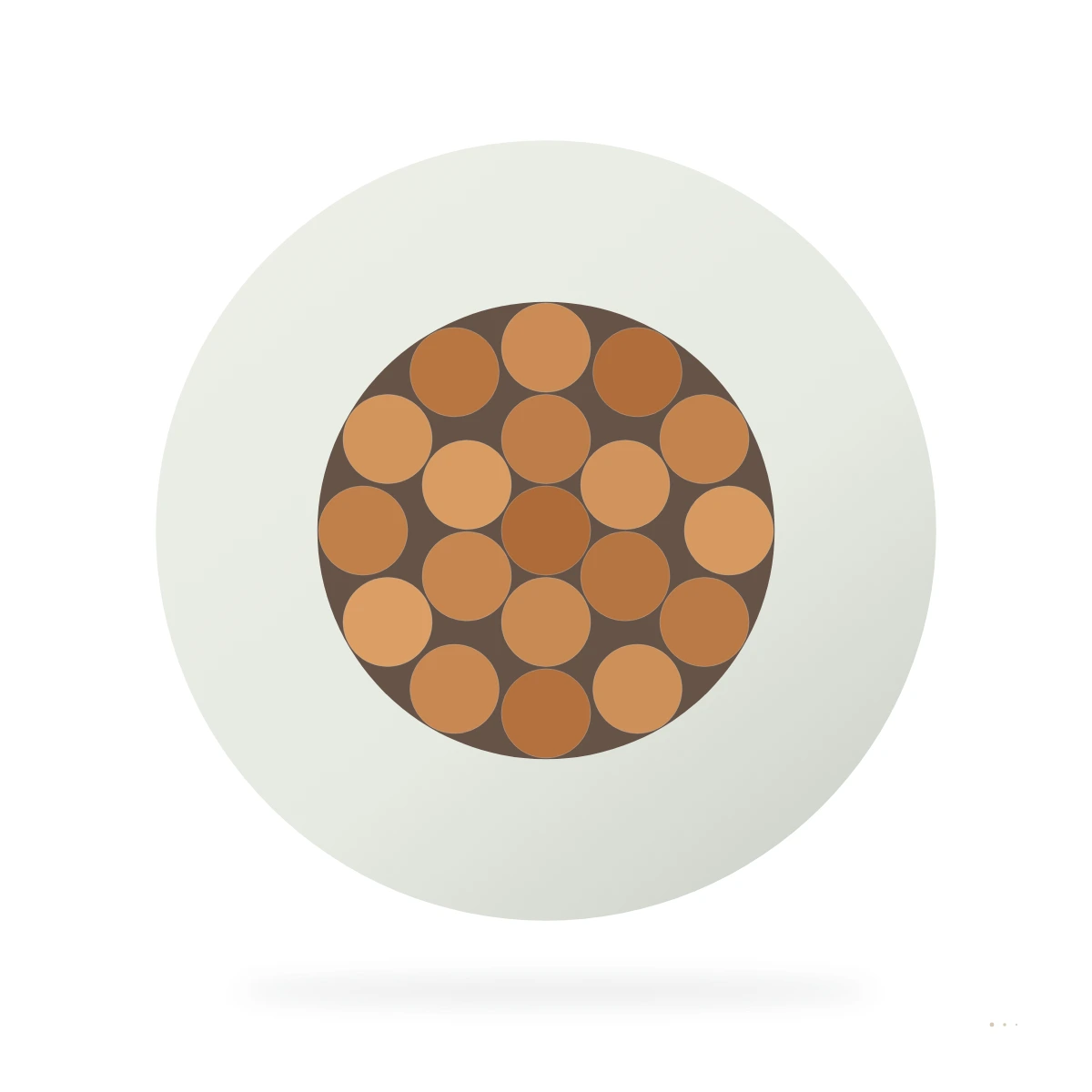 ETFE High Temperature Aerospace Wire — end cross section
