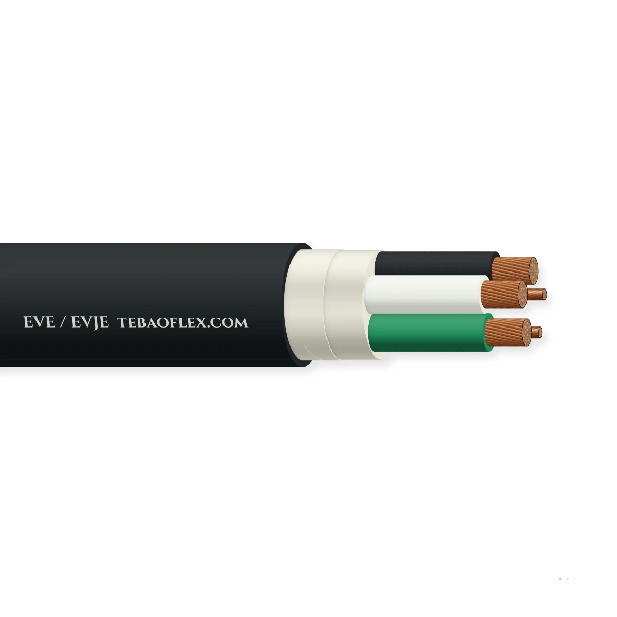 EVE / EVJE UL Type EVE / EVJE Elastómero Eléctrico Vehículo Carga – vista lateral