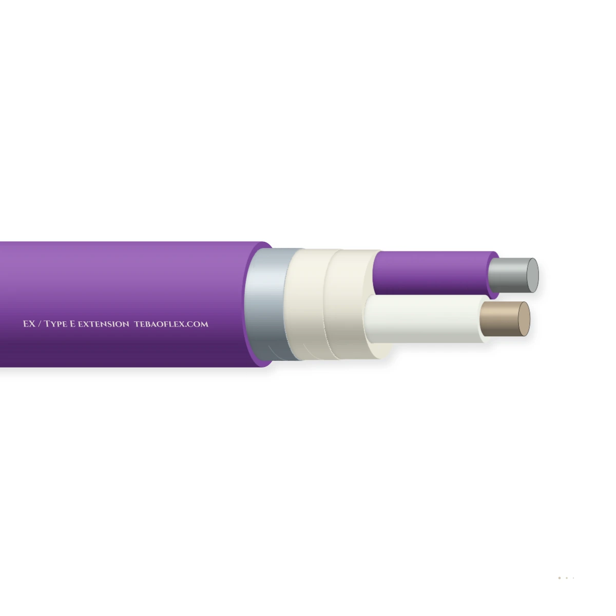 Modelo EX / Type E extension Thermocouple Cable – vista lateral