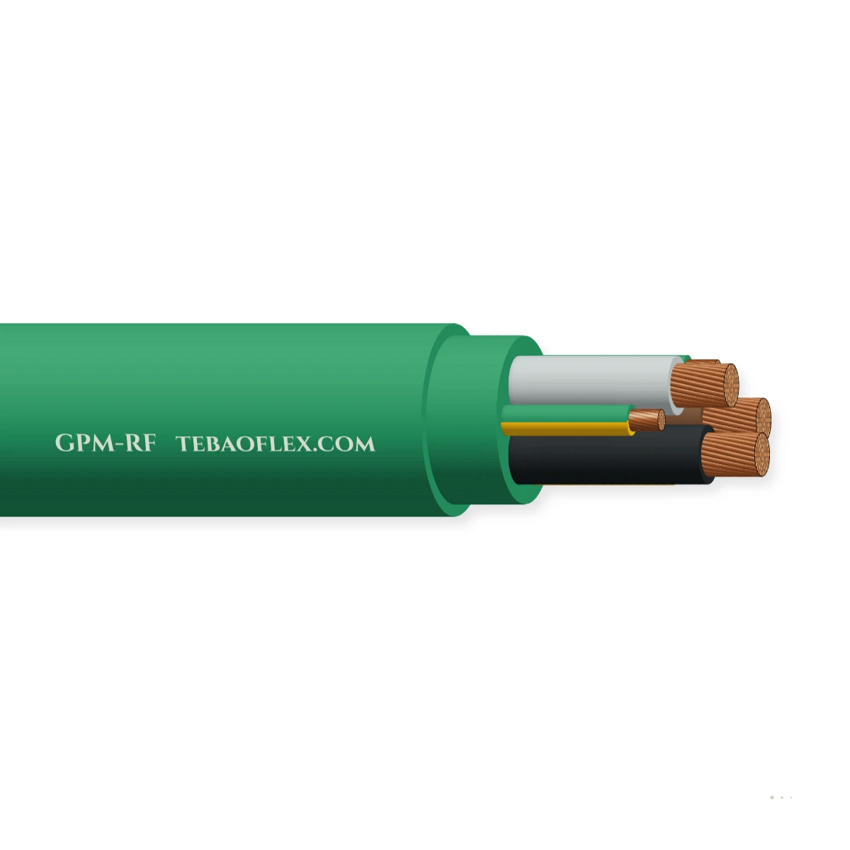 Cable PUR de servicio pesado para enrolladores de cable – GPM-RF – vista lateral