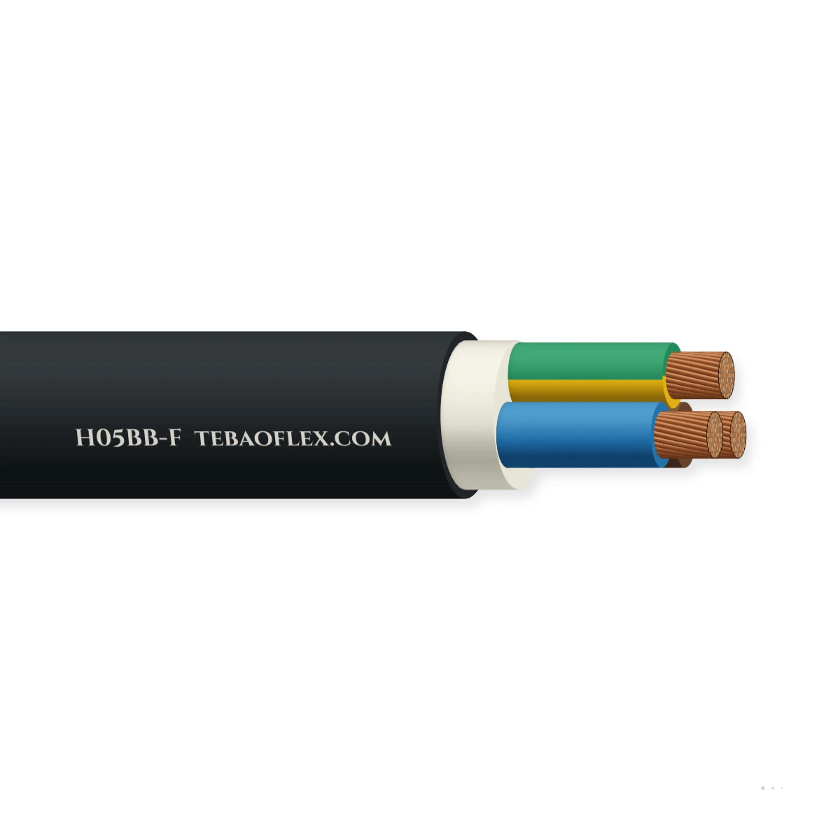 H05BB-F Flexible Caucho Cable – vista lateral