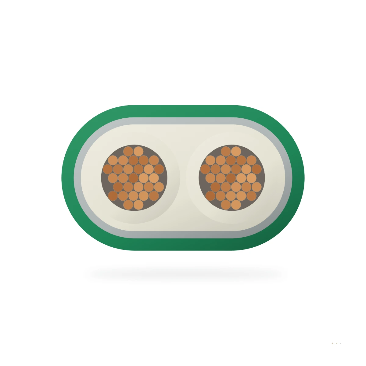 H05RNH2-F Plano Caucho Festón y Decorative Illumination Cordón – sección transversal