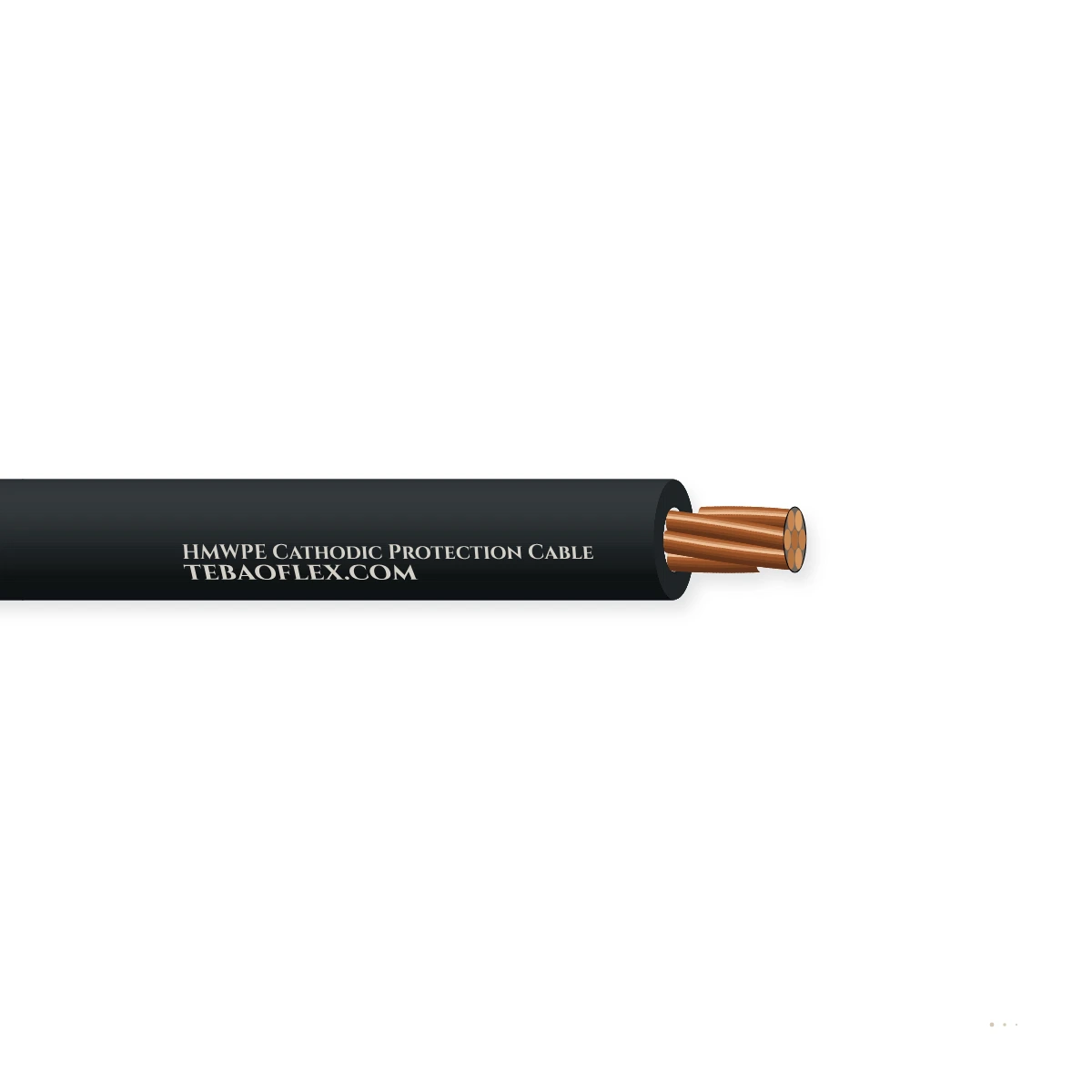 HMWPE Cathodic Protección Cable – vista lateral