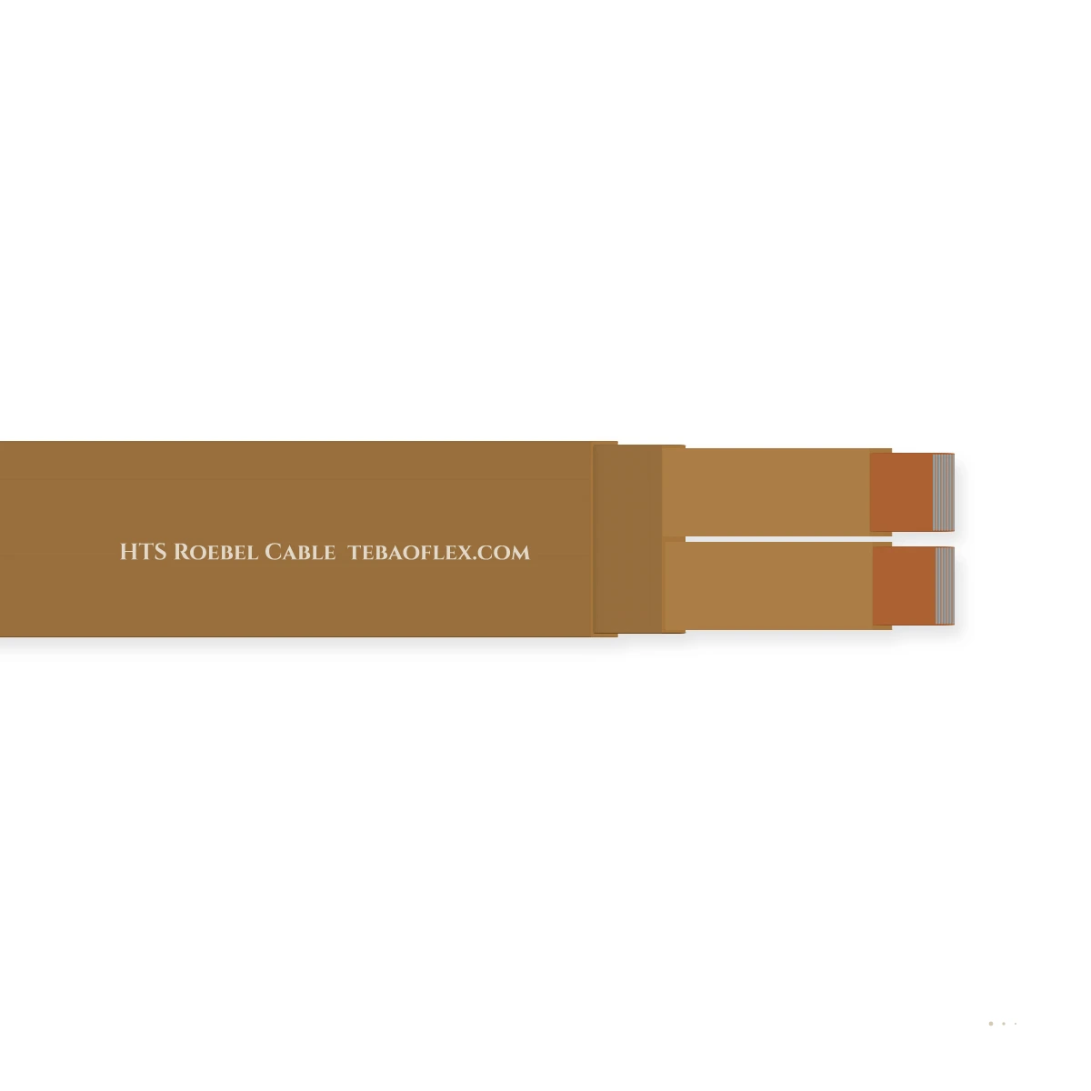 HTS Roebel Cable Transposed REBCO De alta temperatura – vista lateral