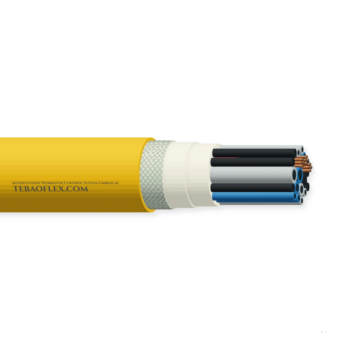Intervention Workover Control System Umbilical Intervention Workover Control Sistema Umbilical – vista lateral