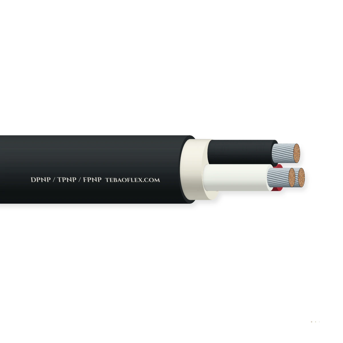 DPNP / TPNP / FPNP JIS Flexible A bordo de buques Caucho Cable – vista lateral