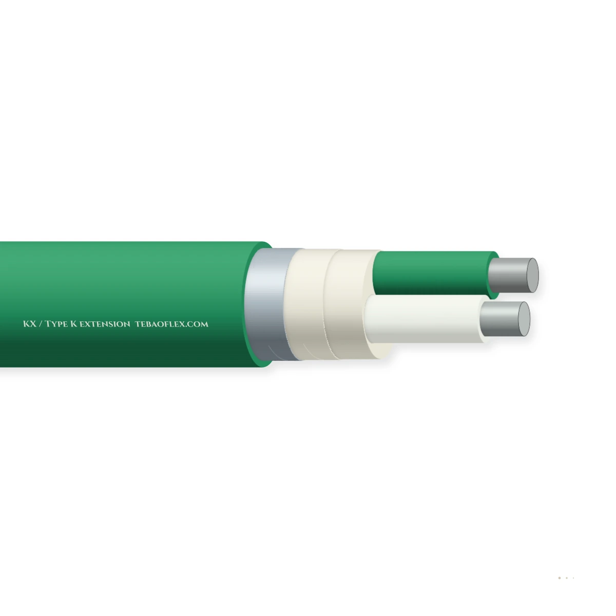 Modelo KX / Type K extension Thermocouple Cable – vista lateral
