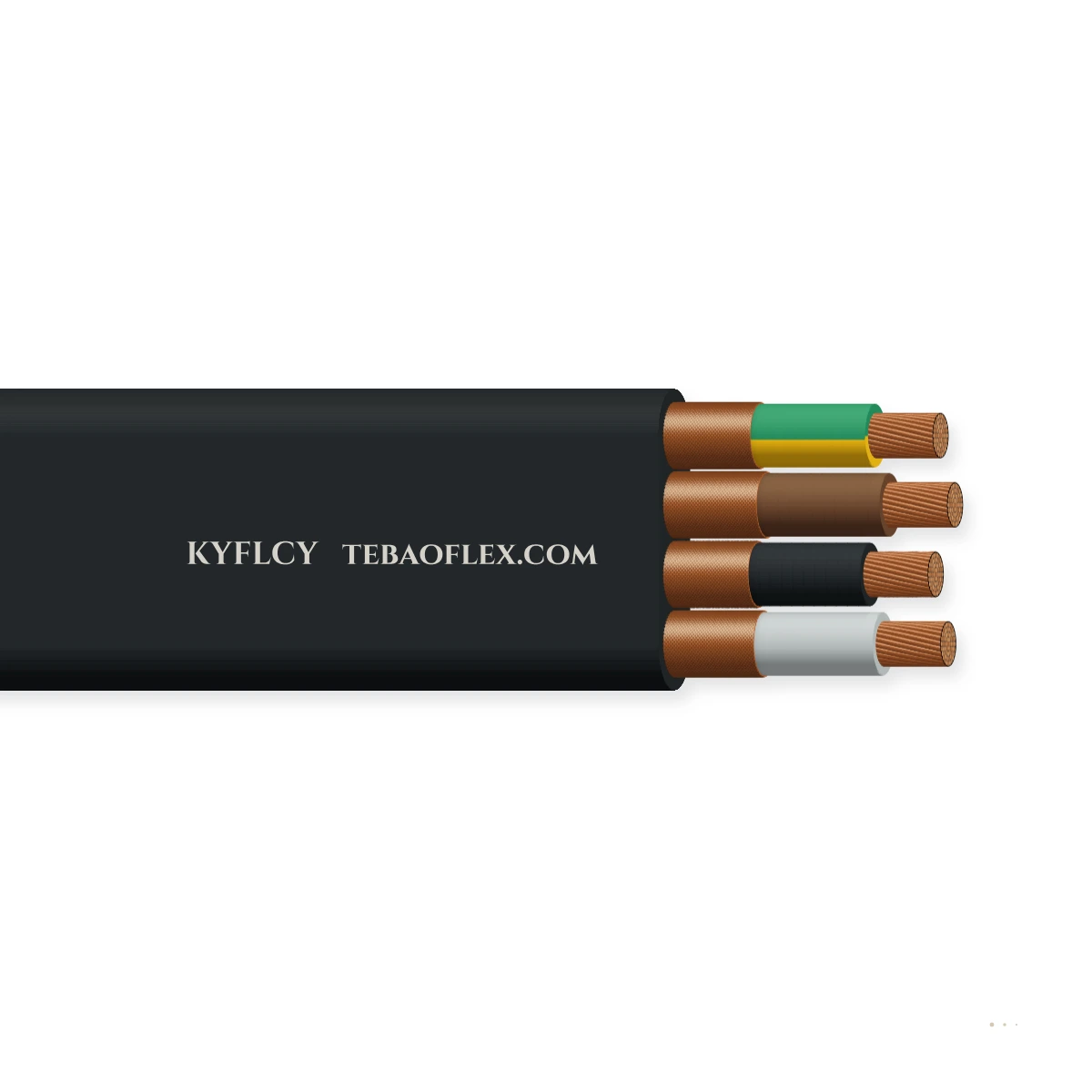 Cable plano de festón EMC para grúas KYFLCY – vista lateral