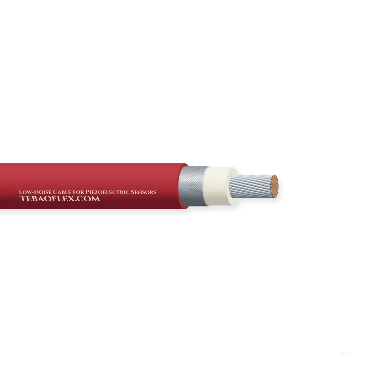 Low-Noise Cable for Piezoelectric Sensors — horizontal cutaway