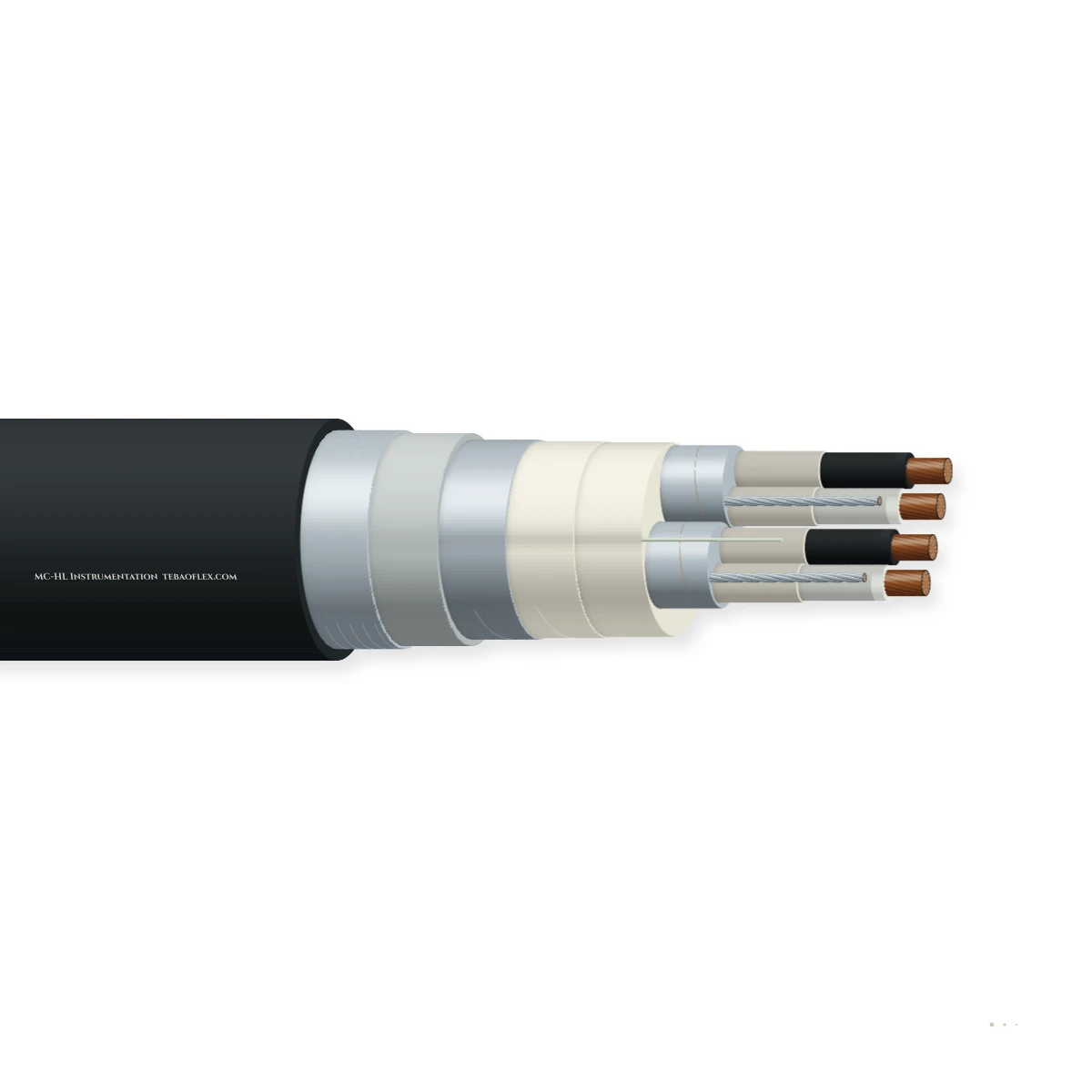 MC-HL Instrumentation MC-HL Instrumentación Metal-Revestido Instrumentación Cable – vista lateral