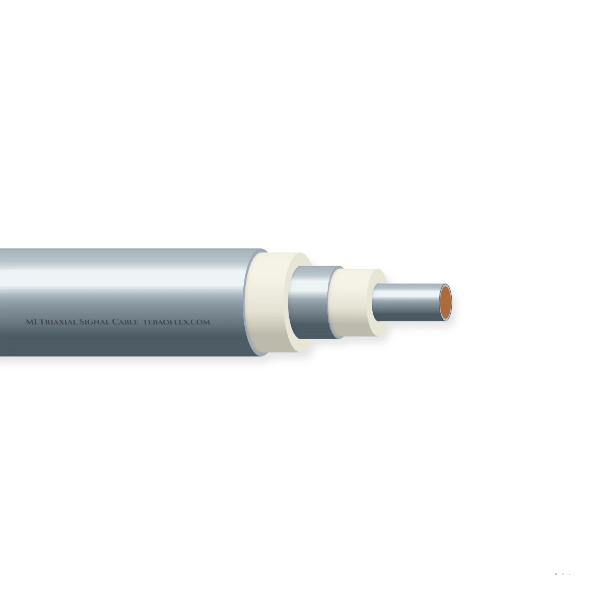 MI Triaxial Signal Cable — horizontal cutaway
