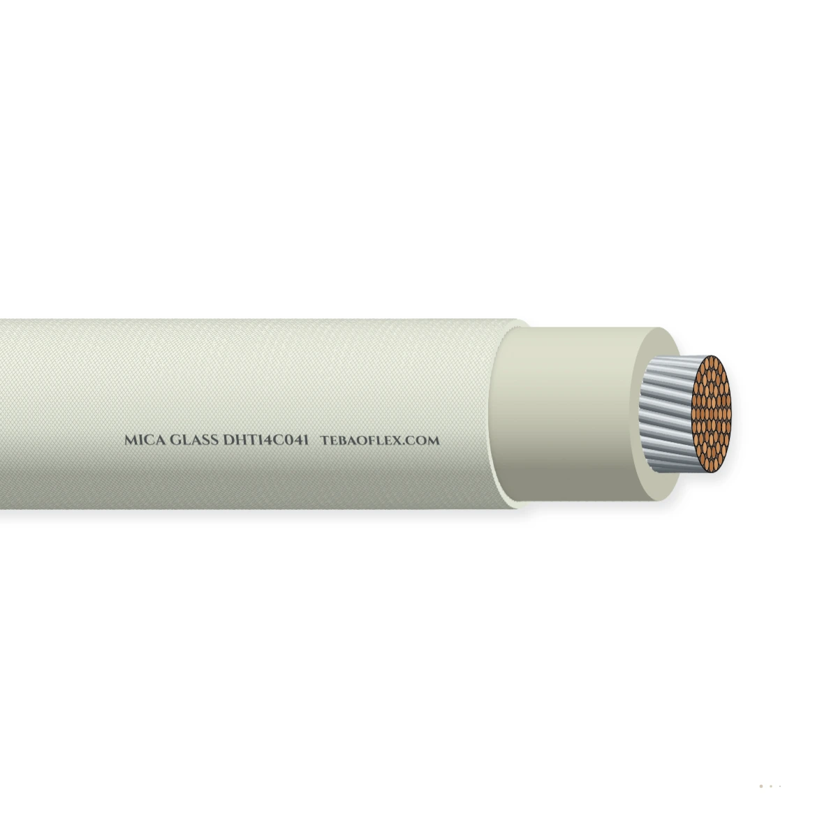 Cable de alta temperatura de mica y vidrio – vista lateral