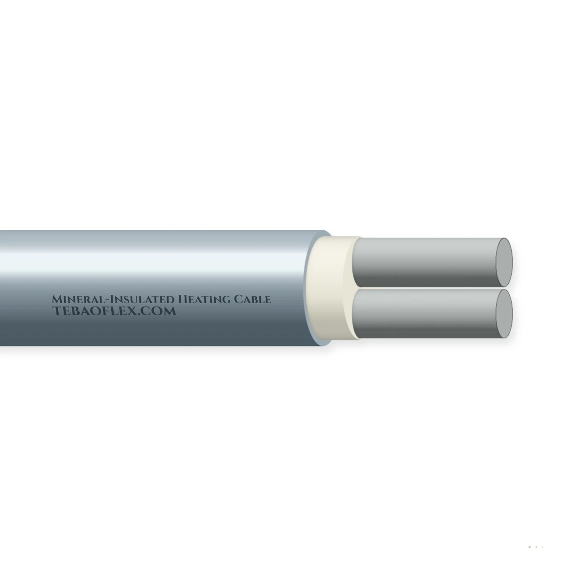 Mineral-Aislado Heating Cable – vista lateral