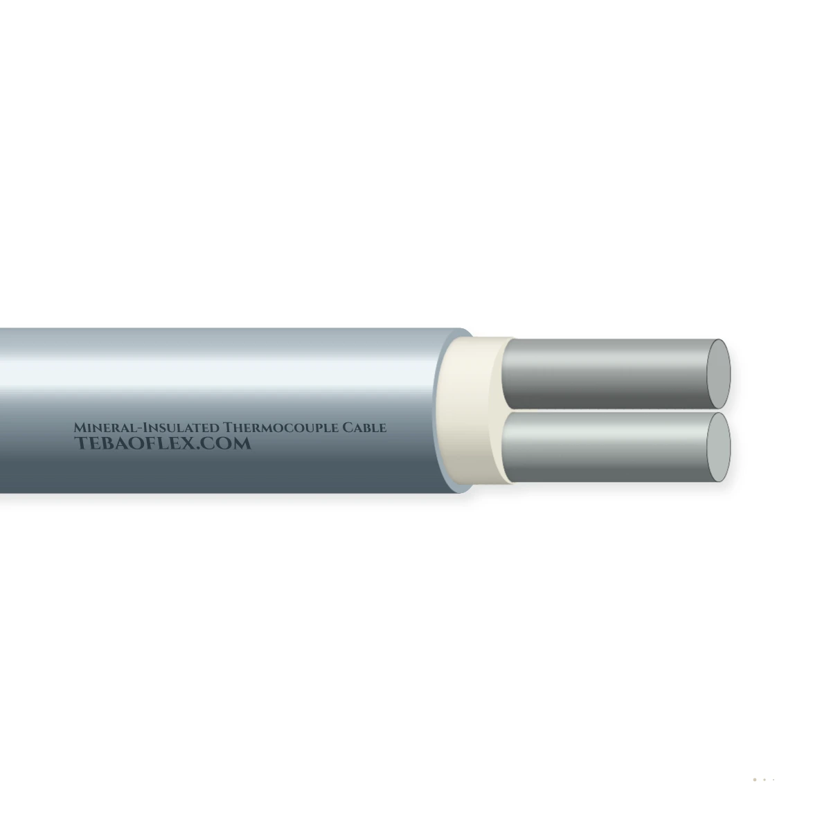 Mineral-Insulated Thermocouple Cable — horizontal cutaway