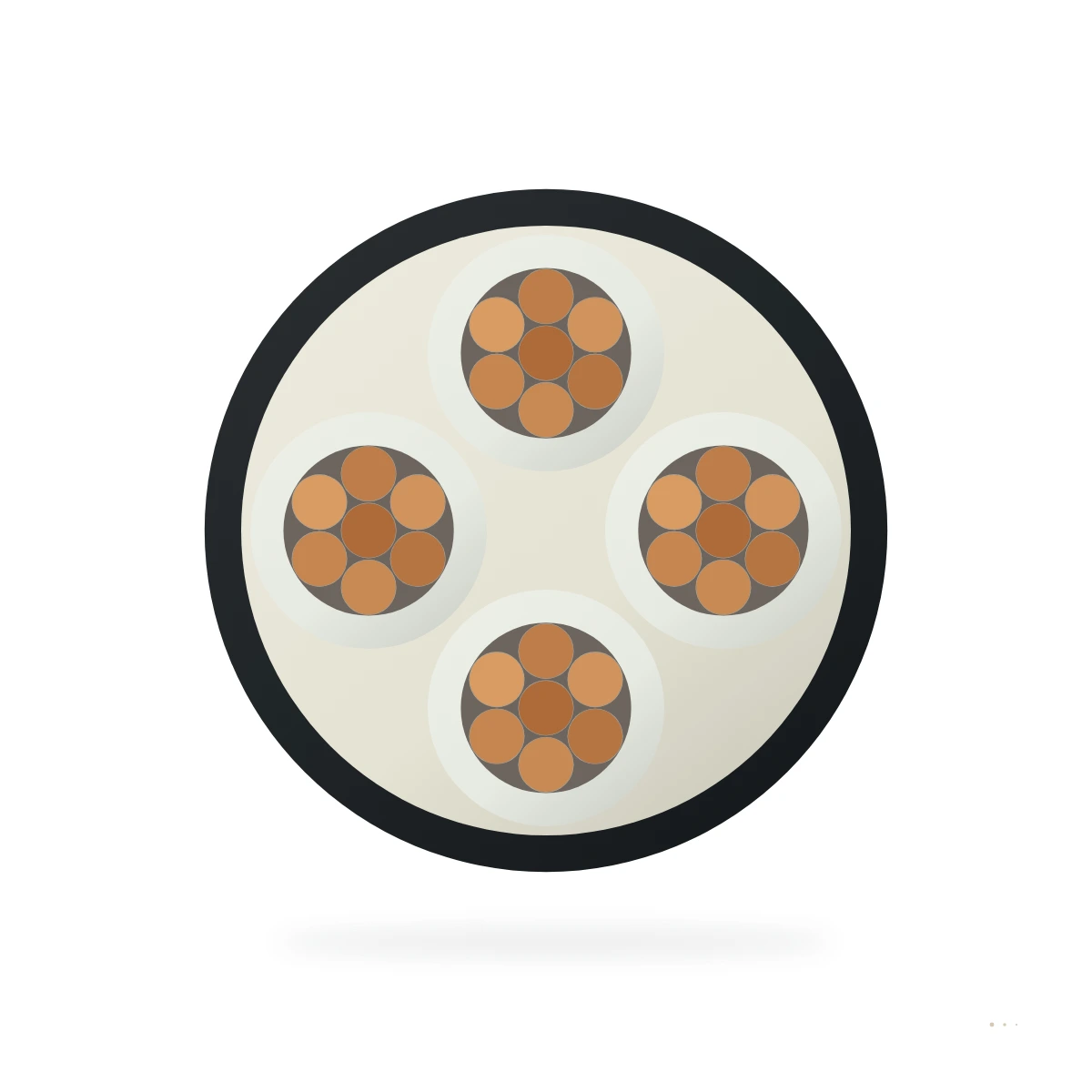 MPY A bordo de buques Cable de control – sección transversal