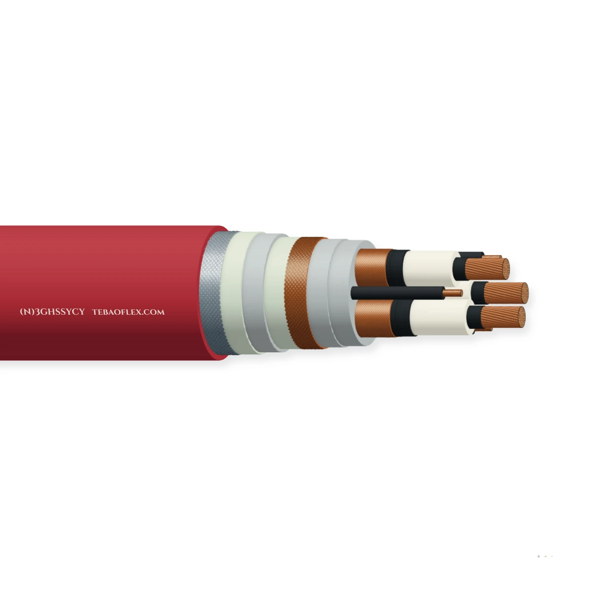 Cable de potencia para minería y túneles (N)3GHSSYCY – vista lateral