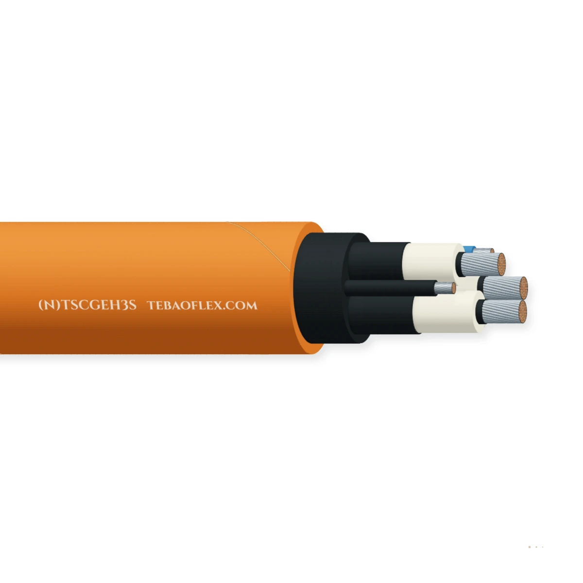 Cable de arrastre luminiscente (N)TSCGEH3S – vista lateral