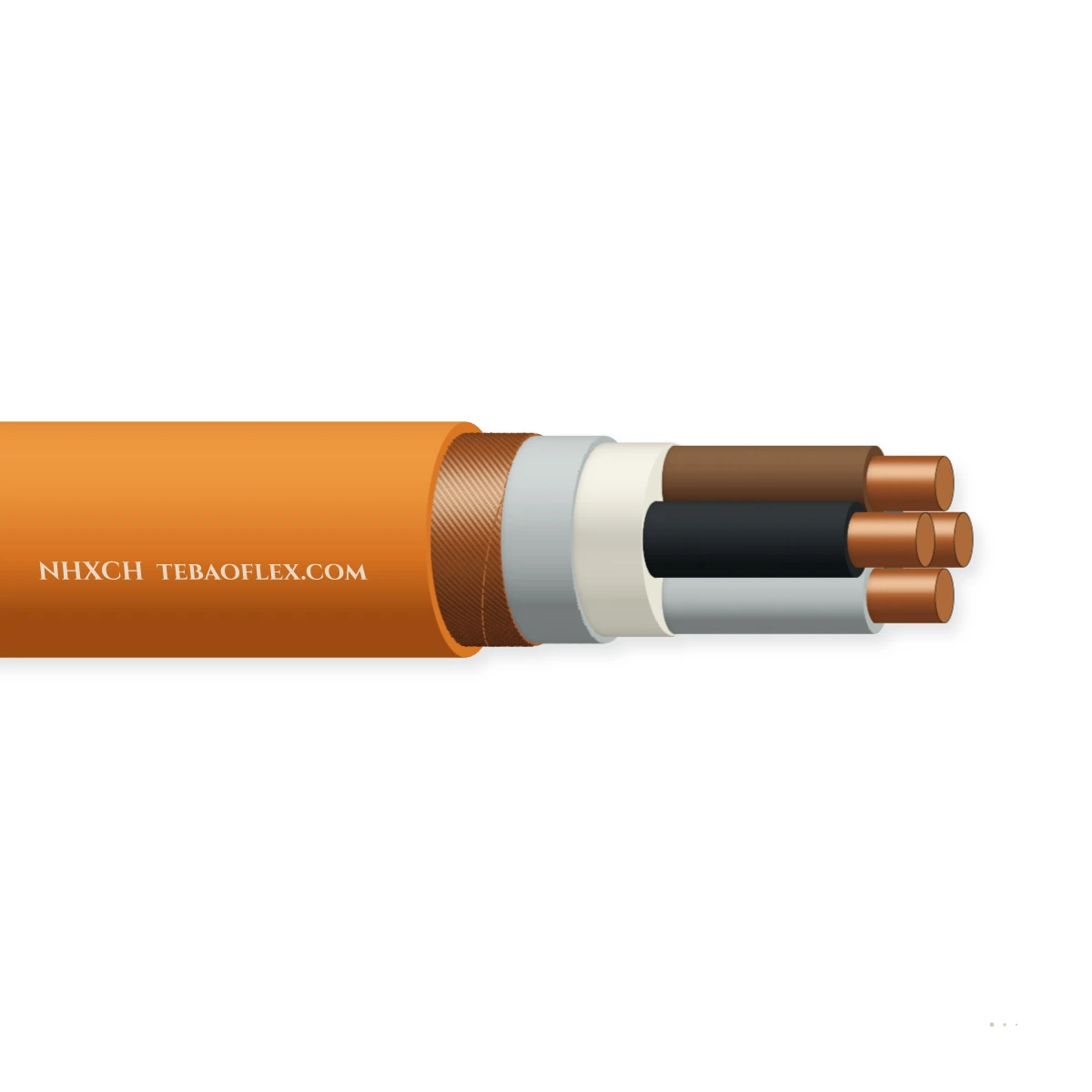 NHXCH Resistente al fuego Cable con Concéntrico Conductor – vista lateral