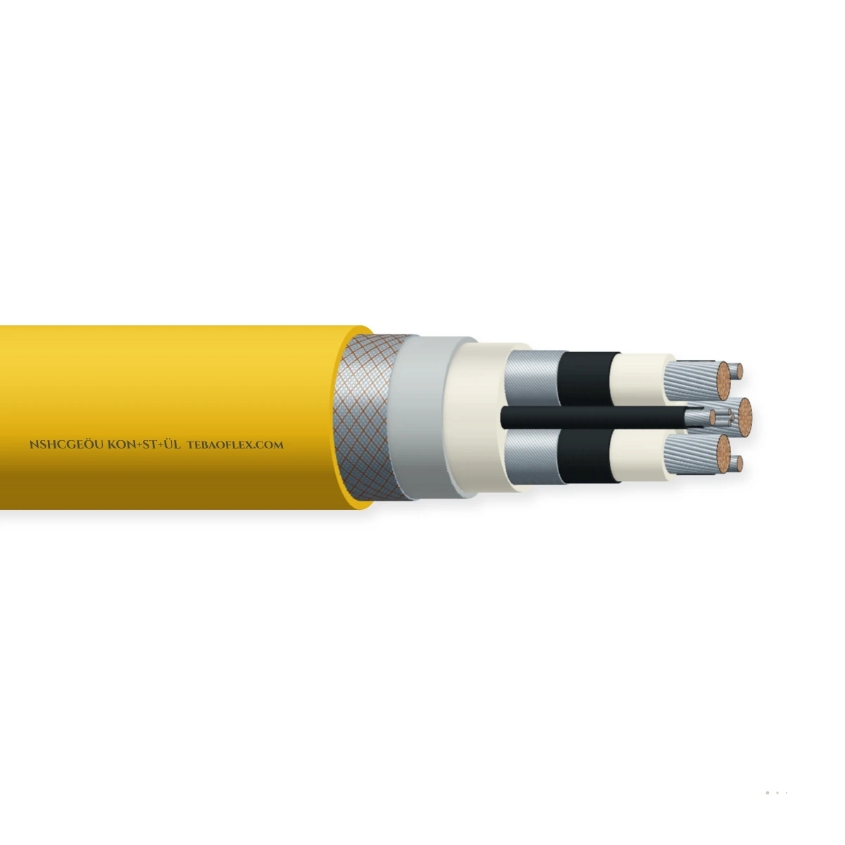NSHCGEÖU KON +ST+ ÜL Minería Cable de arrastre – vista lateral