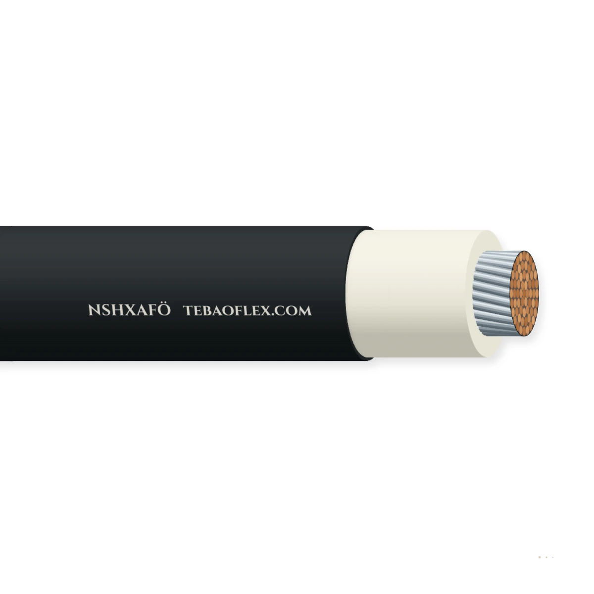 Cable unipolar libre de halógenos NSHXAFÖ 1.8/3 kV – vista lateral