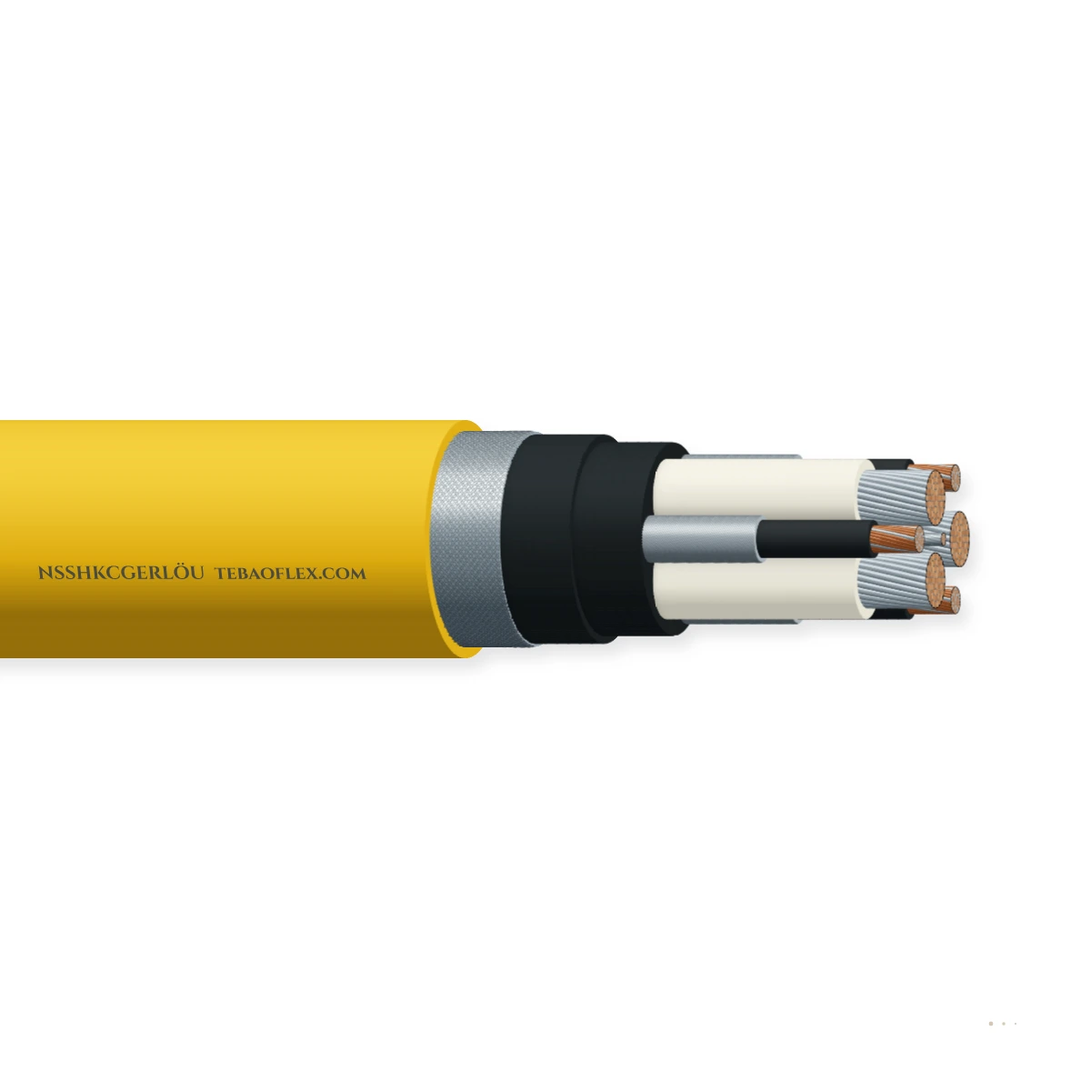 NSSHKCGERLÖU Armado De rozadora de carbón Cable – vista lateral