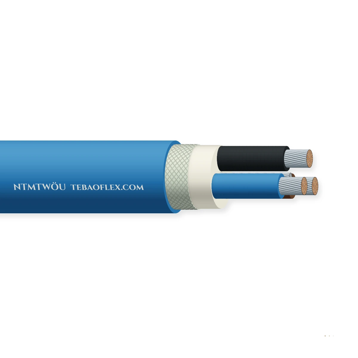 NTMTWÖU Suspended Mina-Polipasto Cable – vista lateral