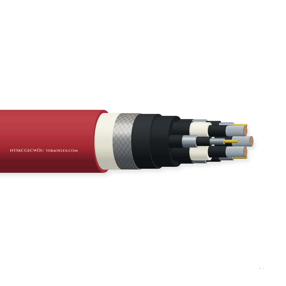 NTSKCGECWÖU De rozadora de carbón y Subterráneo Cable para festón – vista lateral