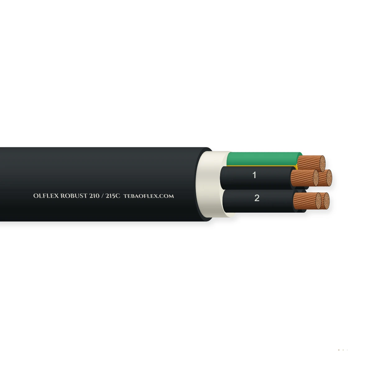 TPE Robust 210 / 215C Food & Beverage Cable de control – vista lateral