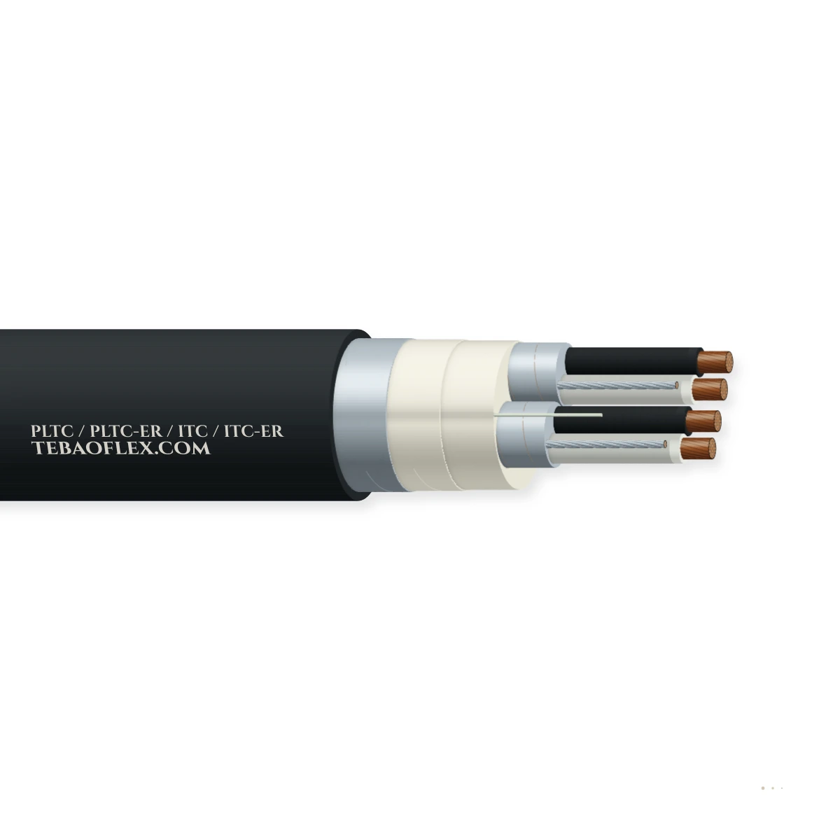 PLTC / PLTC-ER / ITC / ITC-ER PLTC/ITC Instrumentación Bandeja Cable – vista lateral