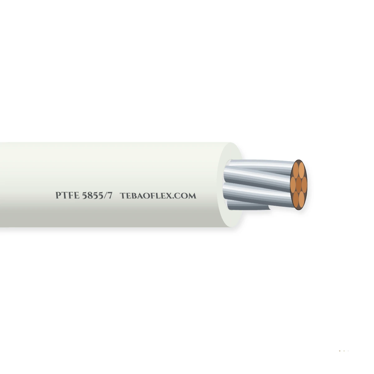 Cable de conexión para alta temperatura PTFE – vista lateral