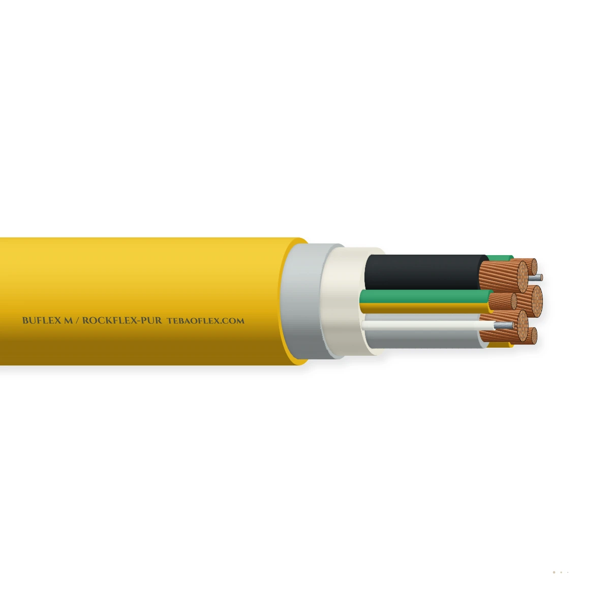 BUFLEX M / ROCKFLEX-PUR 0.6/1 kV — horizontal cutaway