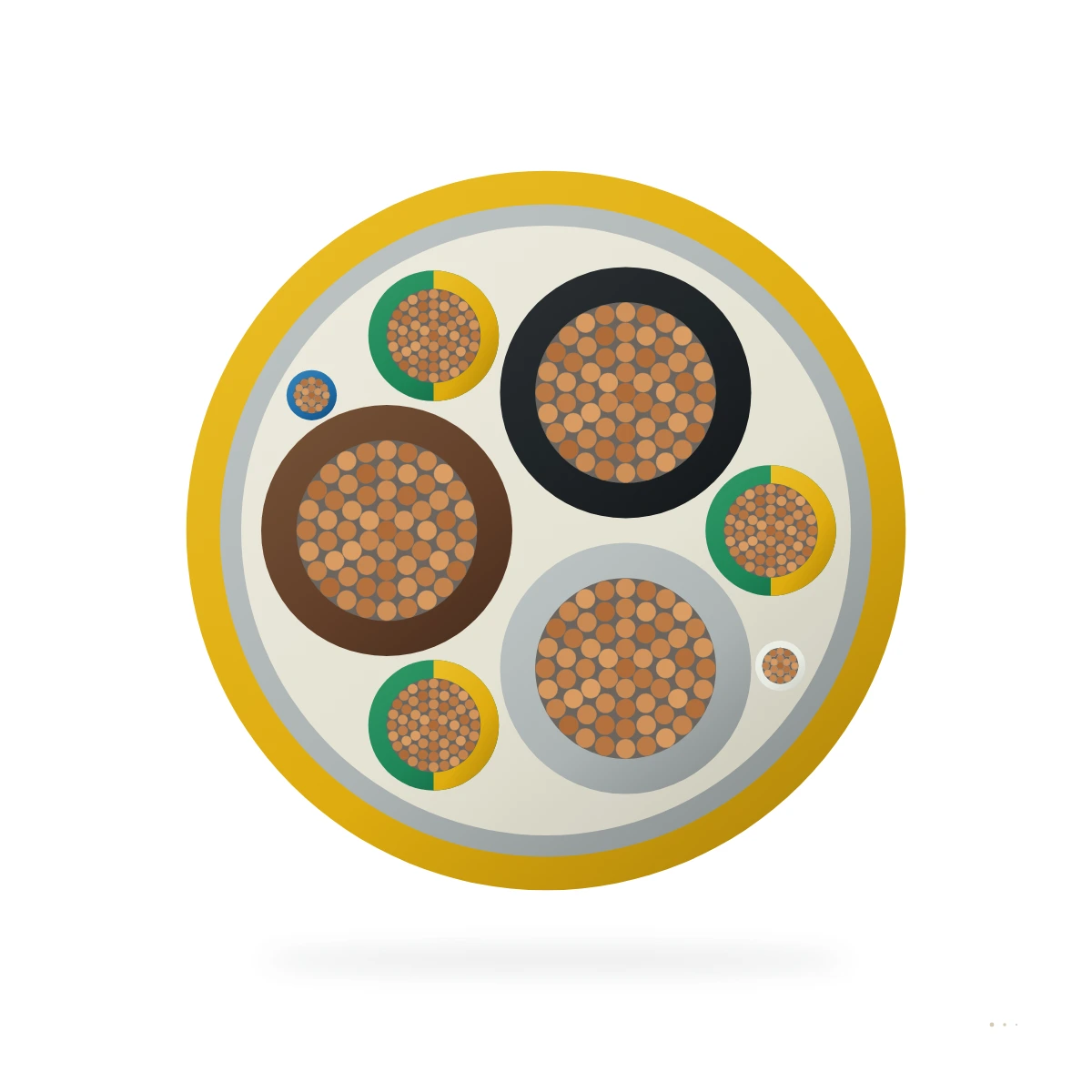 BUFLEX M / ROCKFLEX-PUR — cable cross-section