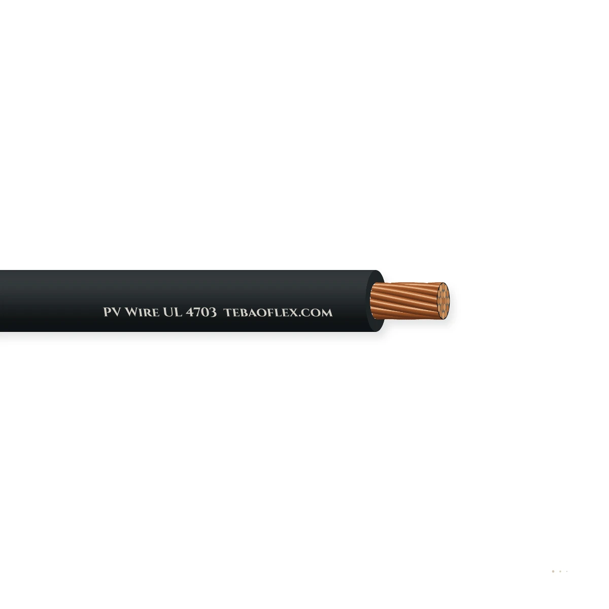 PV Wire UL 4703 PV Alambre UL 4703 Solar Cable – vista lateral