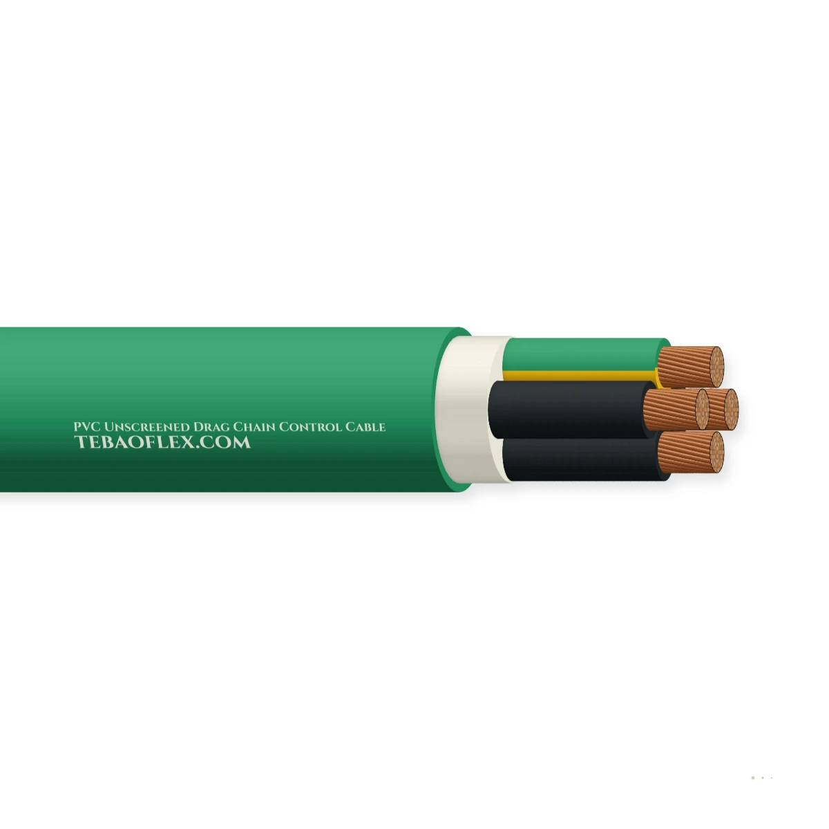 PVC No apantallado Cadena portacables Cable de control – vista lateral
